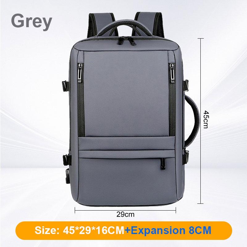 Men's Expandable Backpack Large Capacity Man Business Trip Laptop Backpacks Waterproof Travel Multifunctional Bag with USB Port