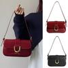 Klasická PU kůže Podkovová přezka Ležérní Crossbody taška Jednobarevná Malá taška přes rameno se zapínáním na zip Dámská peněženka