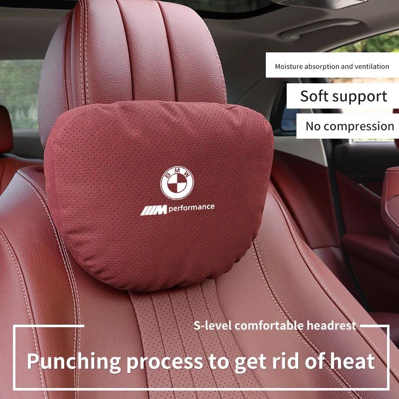 XZXCK1 For BMW New 2025 Car Headrest Neck Support Seat Lumbar Cushion Neck Pillow For BMW M Performance E39 E46 E60 E65 E90 F10 F20 F30