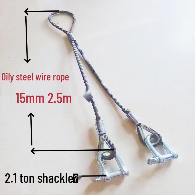 Vinç Bakım Riggingi için Kancalı İki Bacaklı Preslenmiş Tel Halat Sapan