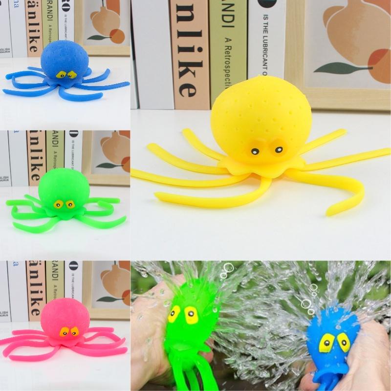 Animal Marinho Squishy Polvo Brinquedo de Banho Para Crianças Tpr Brinquedo Para Brincar na Água e Aliviar o Estresse