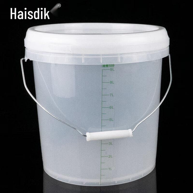 Transparent Plastic Storage Bucket with Lid