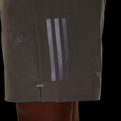 Gym+ Training Woven Shorts With Drawstring Elastic Waist Logo Print Fitted Sports Shorts Men Shorts Pebble-Grey IM7483