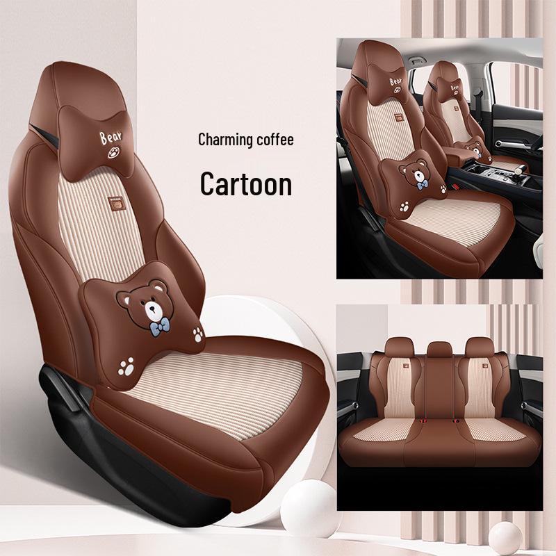 BYD Yuan Plus Cartoon Car Seat Cushion - New Model for All Seasons