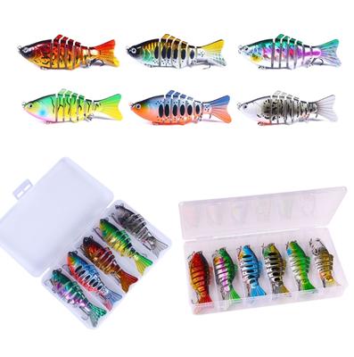 15.6g Multi Jointed Swimbaits 10cm Fishing Lure 7 Segment Artificial Hard Baits Swimming Lures with Hook for Trout