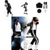 Costume Cosplay di MJ Michael Jackson per Bambini con Stampa per Esibizioni Teatrali e di Danza