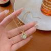 Lucky Bag Imitation Hetian Jade Necklace Women's Retro Niche Explosion Titanium Steel Clavicle Chain Annual Match