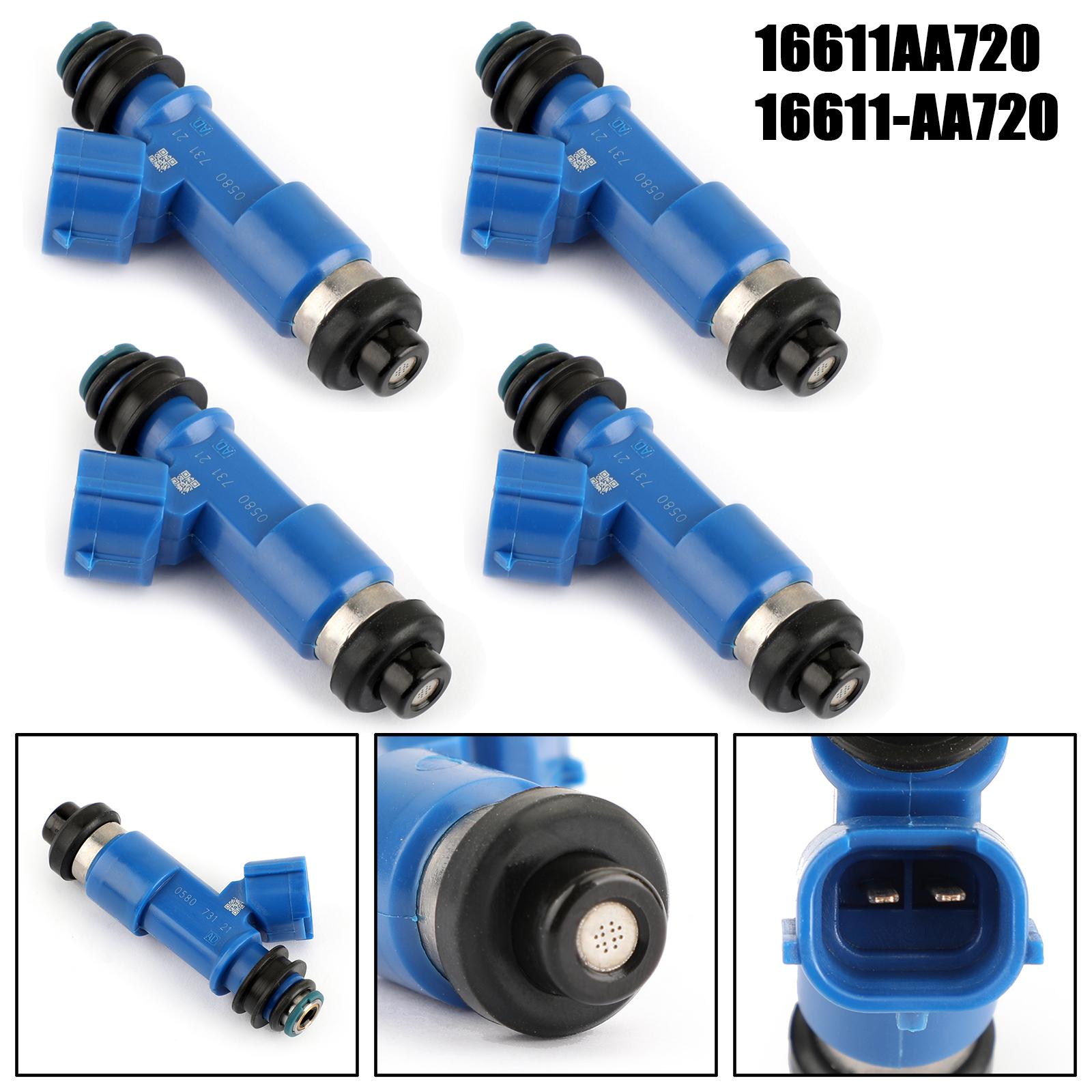 

4pcs Dark Blue 565cc Fuel Injectors 16611AA720 For WRX / STI 16611-AA720 2.5L