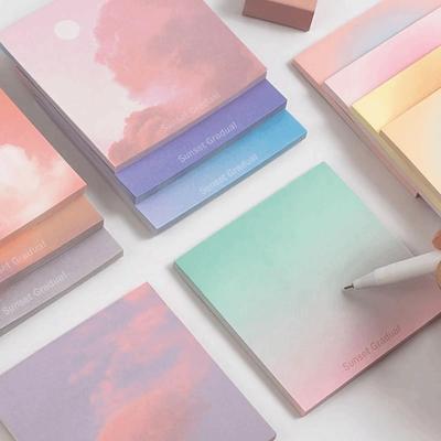 Gradient Color Self Sticky Note Pads 50 Sheets Sticky Note Book New Square Sticky Notes  Office Use