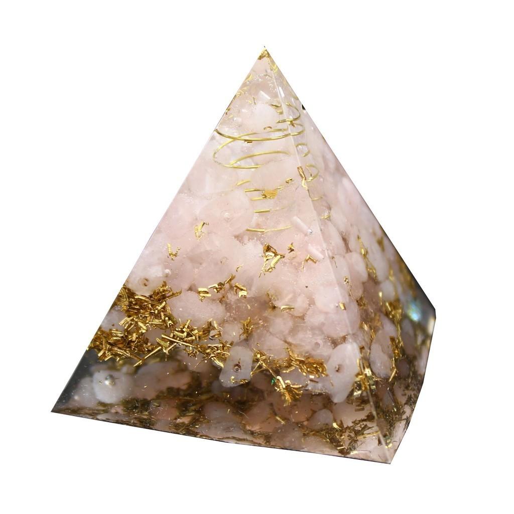 Orgonite Pyramid Chakra Natural Crystal Resin  Craft Jewelry Ornaments Crafts