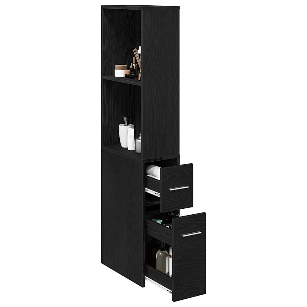 Bathroom Furniture Set Black Oak Look 22 x 41 x 135 cm