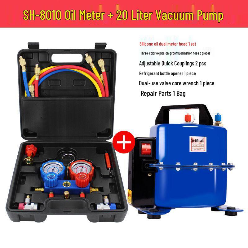 Dual-Use Automotive A/C Vacuum Pump for Evacuation, Pressurization & Leak Detection