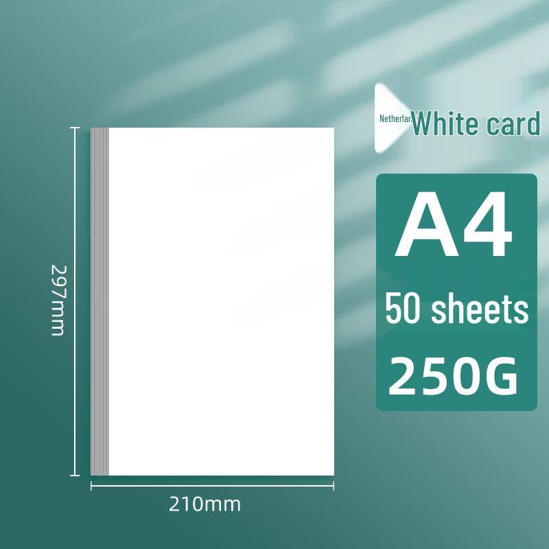 

Голландская белая бумага для рисования 4K: Плотный белый кардсток формата А4 300 г для скрапбукинга