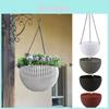 Spacesaving Selfwatering Hanging Basket Planter With Rustproof Resin Material And Decorative Chain