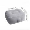 Portable Flocked Inflatable Foot Rest,One‑Push Adjustable Height Foot Stool for Airplane,Train,Office,Relieve Leg Fatigue