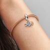 Pandora Two-Tone Rainbow Heart, Butterfly And Peace Three Charms Women Jewelry Accessories Silver 782572C01