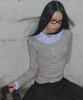 FANCY CLUB Layered Long Sleeve Shirt (Gray) F25Zb023