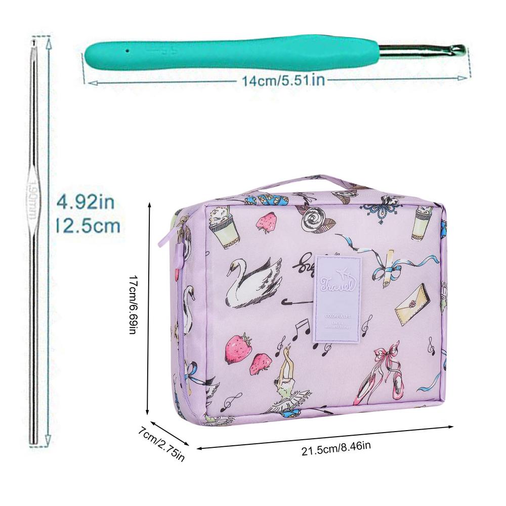 

Crochet Kit For Beginners Wool Knitting Tool Crochet Kit 58X Portable Crochet Tools With Soft Lace Crochet Hook Yarn Ball