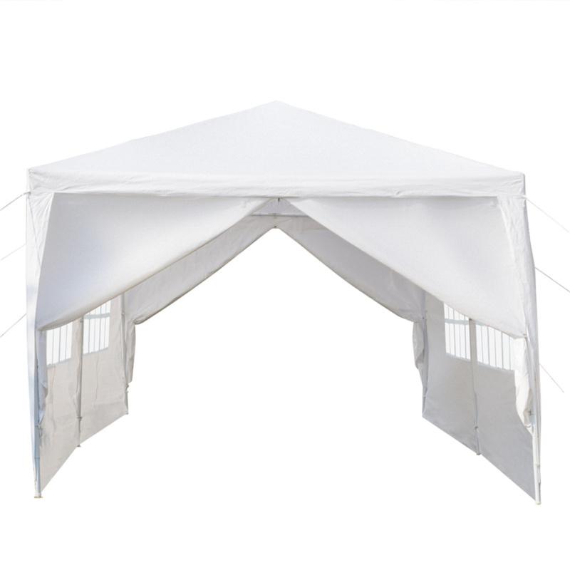 3x6m 6-sided 2 Doors Spiral Tube Pergola White Pe Cloth Strong Waterproof Tent For Household Wedding