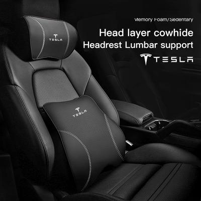 Autositz Kopfstütze Nackenkissen Lendenwirbelstütze Schutzpolster für Model 3 Model S Model X Model Y Cybertruck Roadster