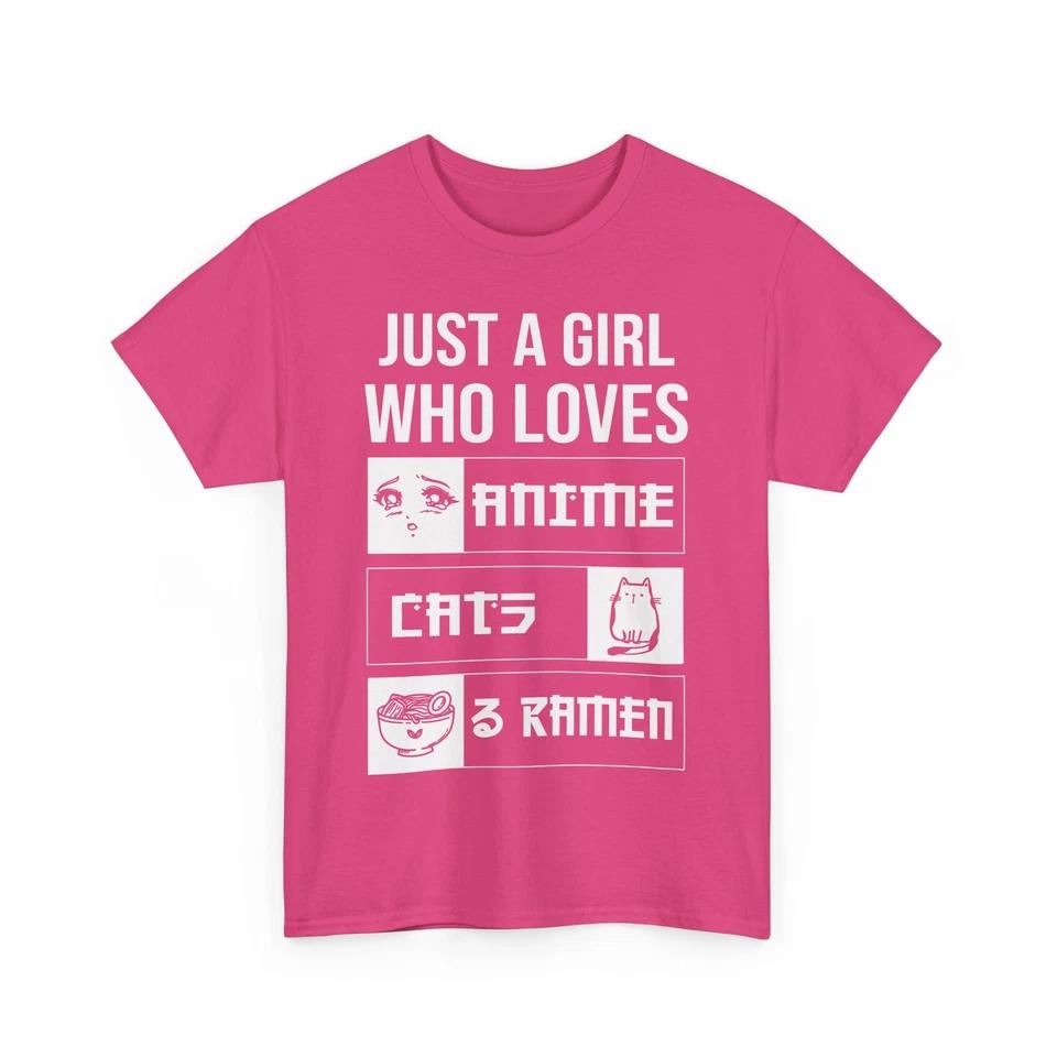 Otaku Vibes Tee | Anime T-Shirt | Just a Girl who loves Anime Cats 3 Ramen Shirt 2 4XL