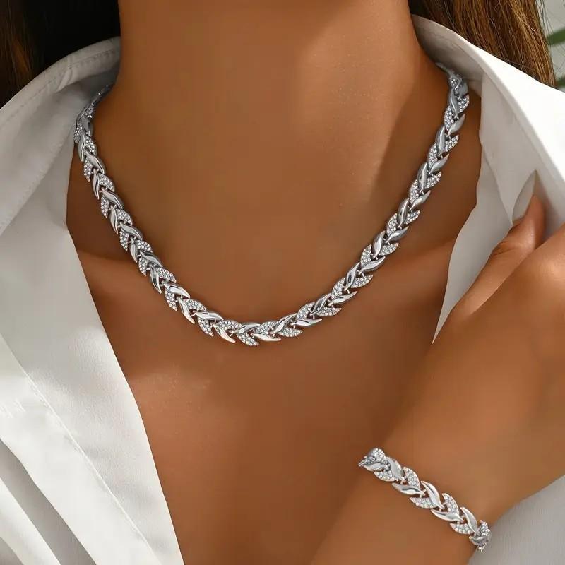 European and American style diamond-embellished wheat