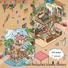 3D Large-Scale Scenery Sticker: DIY Visual Stacking Miniature Scene, No Cutting Needed