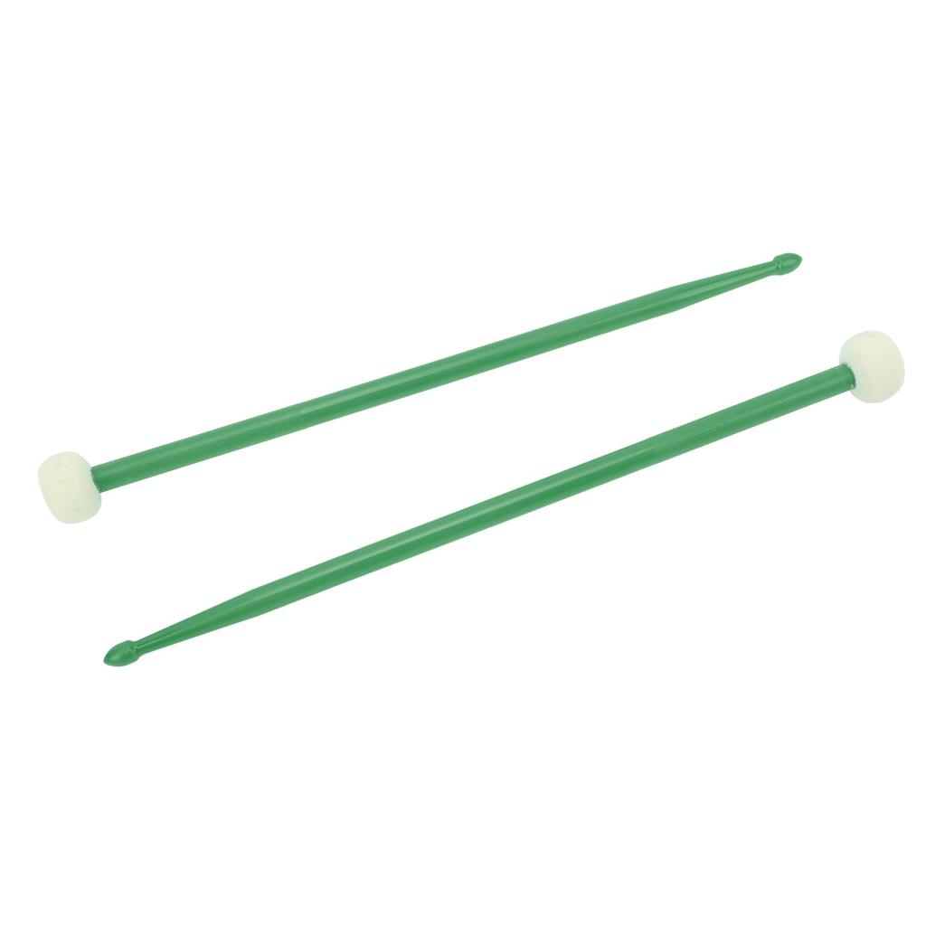 2Pcs Felt Head Nylon Handle Double Headed Instrument Accessory Set Kit for Playing