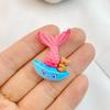 7Pcs New Cute Mini Cartoon Whale, Octopus, Turtle, Seahorse Series Flat Back Ornament Jewelry Bows Accessories