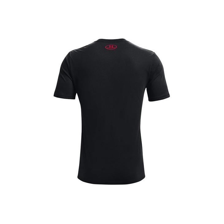 Under Armour Large Logo Print Training T-Shirt Men Tops Black 1366442-001