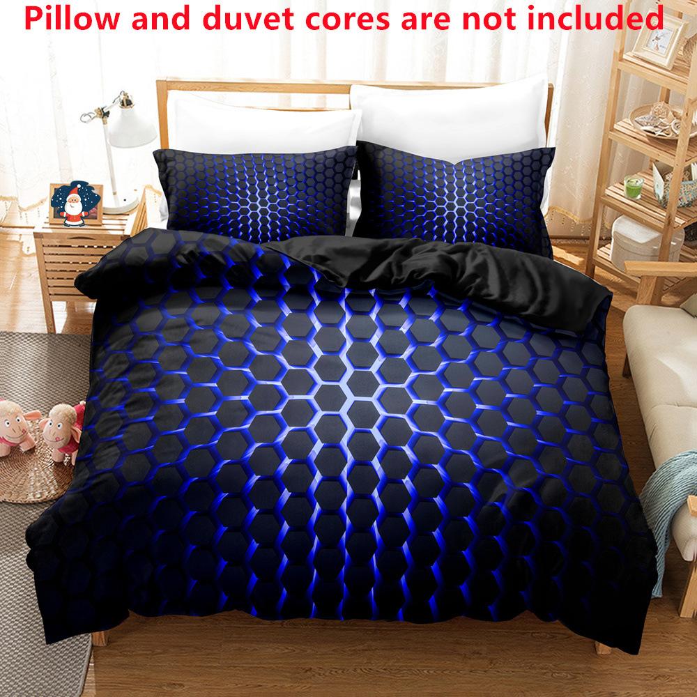 

European And American 3D Gradual Change Wall Digital Printing Grinding Bedding Two-Piece Set Three-Piece Set 135X200 quilt two-piece set