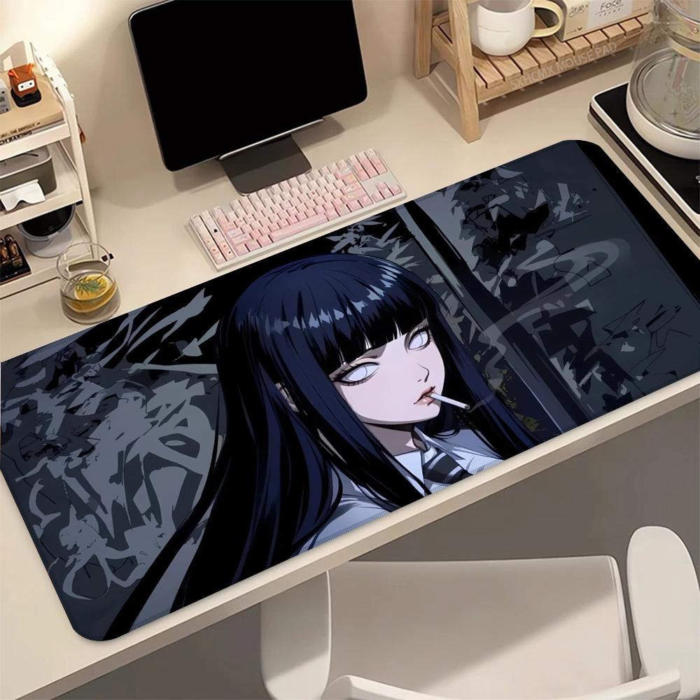 Kawaii Anime Girl H-Hyuga H-Hinata Mousepad XXL Gaming Keyboard Non Slip Laptop Desk Mat N-NarutoS Theme Large PC Gamer Desk Pad