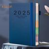 Denní diář 2025, jedna stránka na den, leden-prosinec, A5, denní diář 2025, měsíční záložky, pevná vazba, hodinový diář schůzek 2025