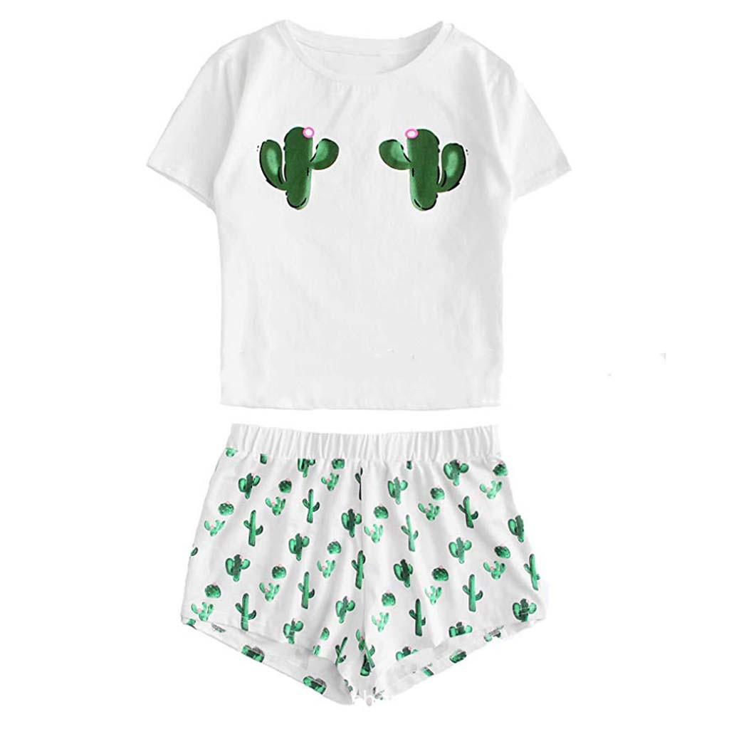 

Женский модный повседневный костюм с принтом кота, футболка с короткими рукавами, шорты, костюм из двух частей XL зелёный