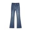 Winter Denim Micro-lapped Hose Jeans für Damen Hohe Taille Retro Jeans Damen Hochelastische Übergröße Stretchjeans