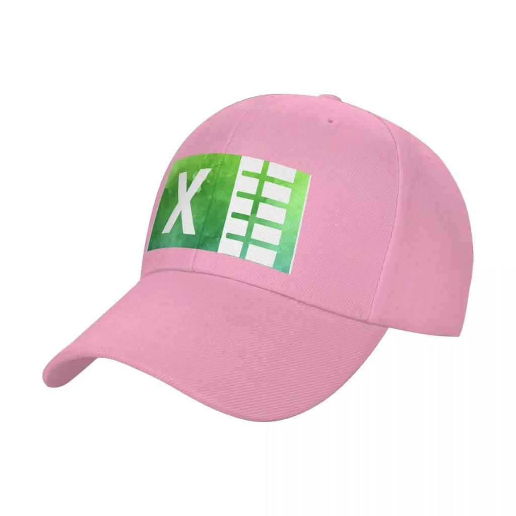 Watercolor Excel Logo Baseball Cap Bobble Hat Fishing cap Women Hats Unisex's
