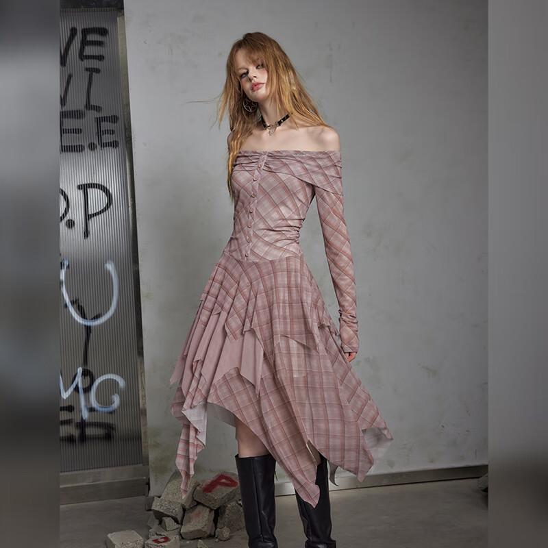 unifree Sexy Off-Shoulder Asymmetrical Hem Dress