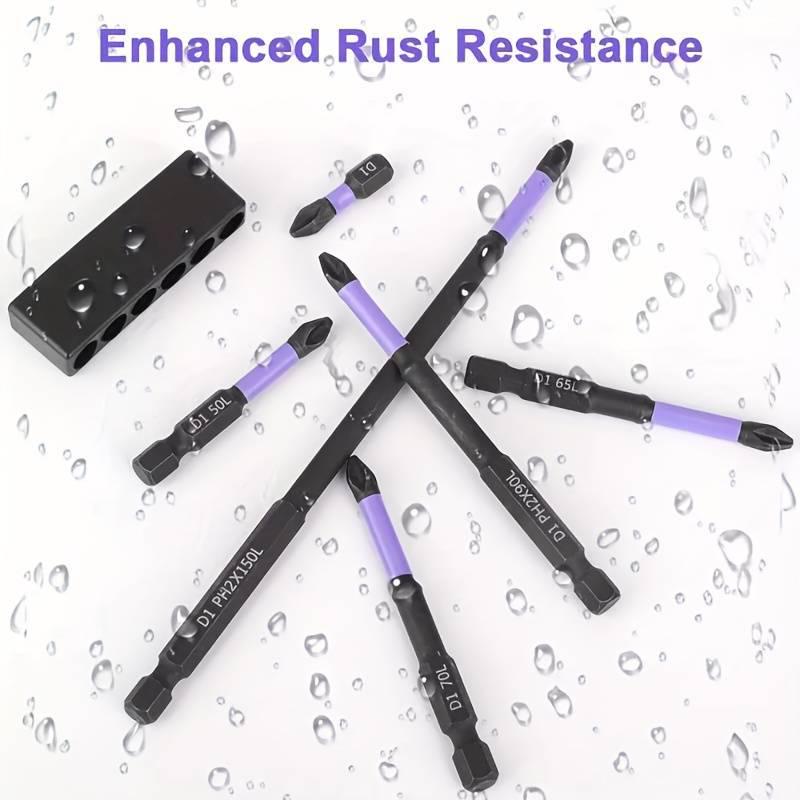 D1 Magnetic Phillips Head Screwdriver Bit: Anti-slip, Shock-resistant, High Hardness with Strong Magnetic Grip