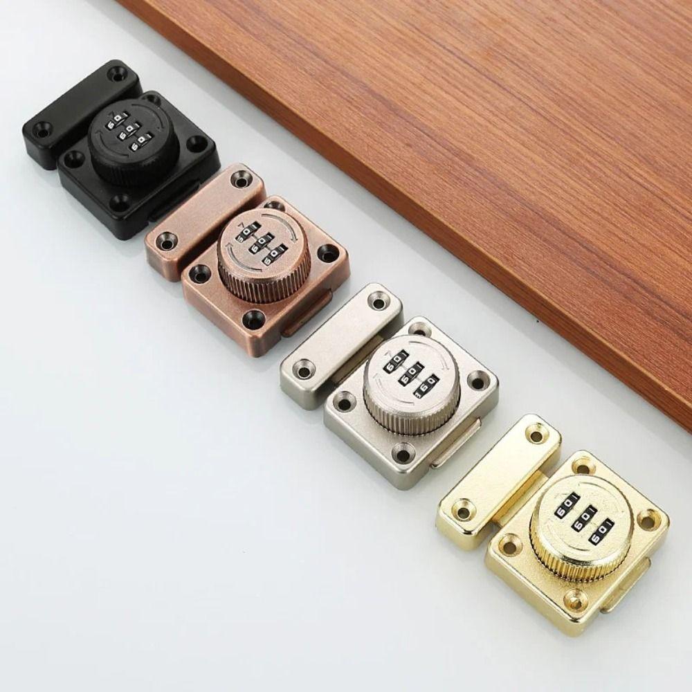 Security Protection Password Lock with 3 Digits Anti-Theft Door Password Catch  Entry Gate