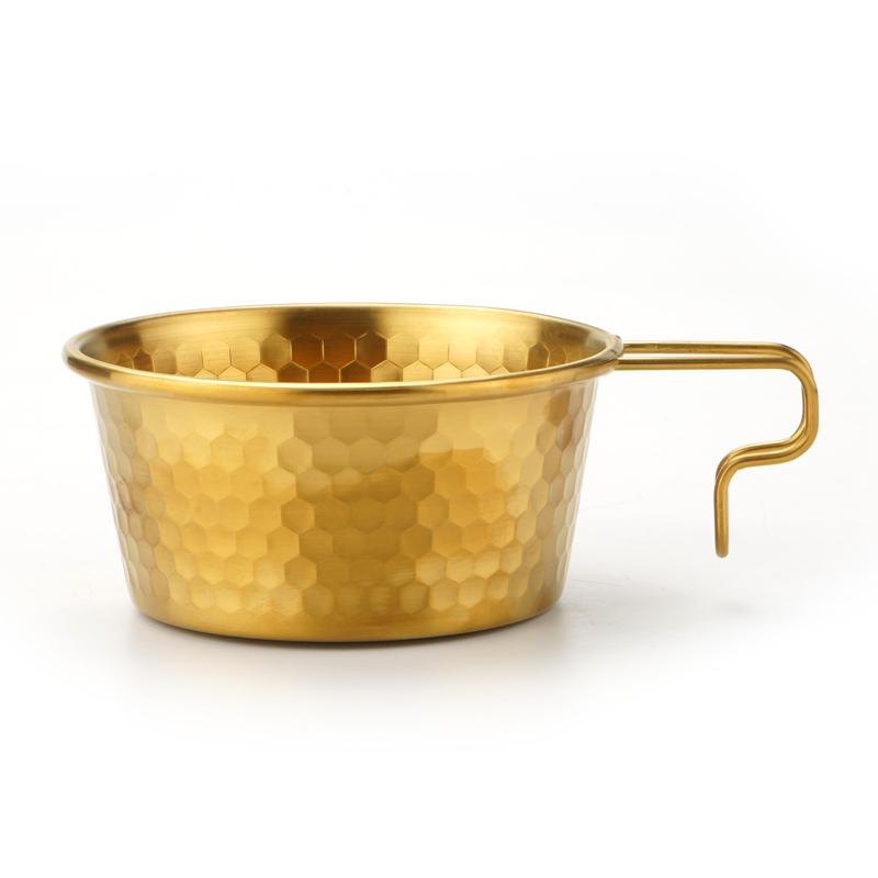 1PC 12.17oz(360ML) Stainless Steel Sierra Cup Stackable Portable Round Sierra Bowl Cup with Handle for Camping and Hiking