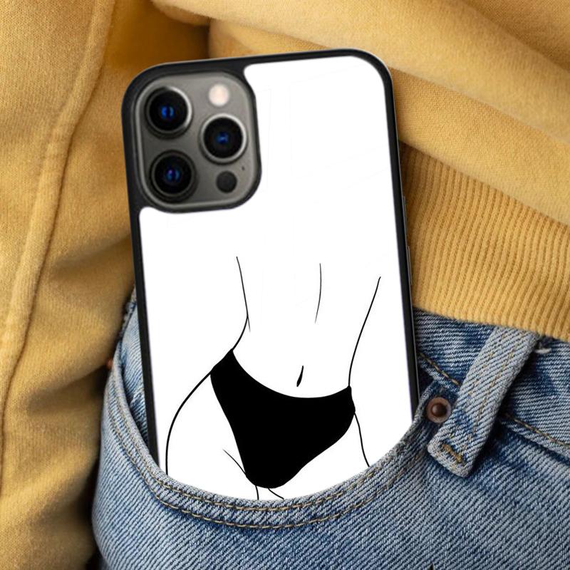 Woman Body Line Art Soft Phone Case for iPhone 17 Air 16e Pro Max 15 Pro 13 14 Plus 11 12 MagSafe Magnetic Coque