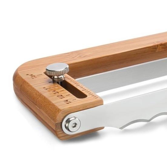 Sourdough Bread Slicer Bow Saw Cutter Double-sided Blades Precision Slicing Tool for Homemade Bread Bagels Fruits Vegetables