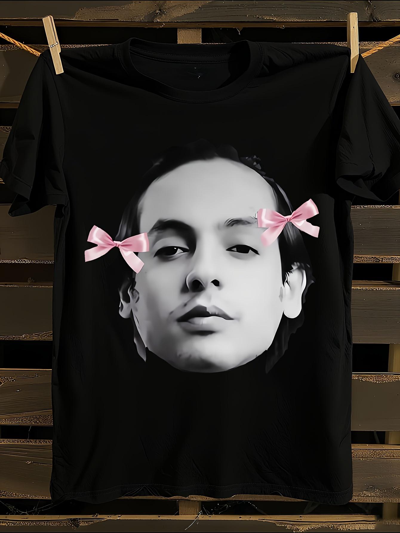 Natanael Cano White Signature Face and Name Graphic T-shirt XL
