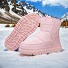 Kids Non-slip Snow Boots Boys Girls Plush High-top Boots Warm Cotton Shoes Winter Walking Hiking Shoes