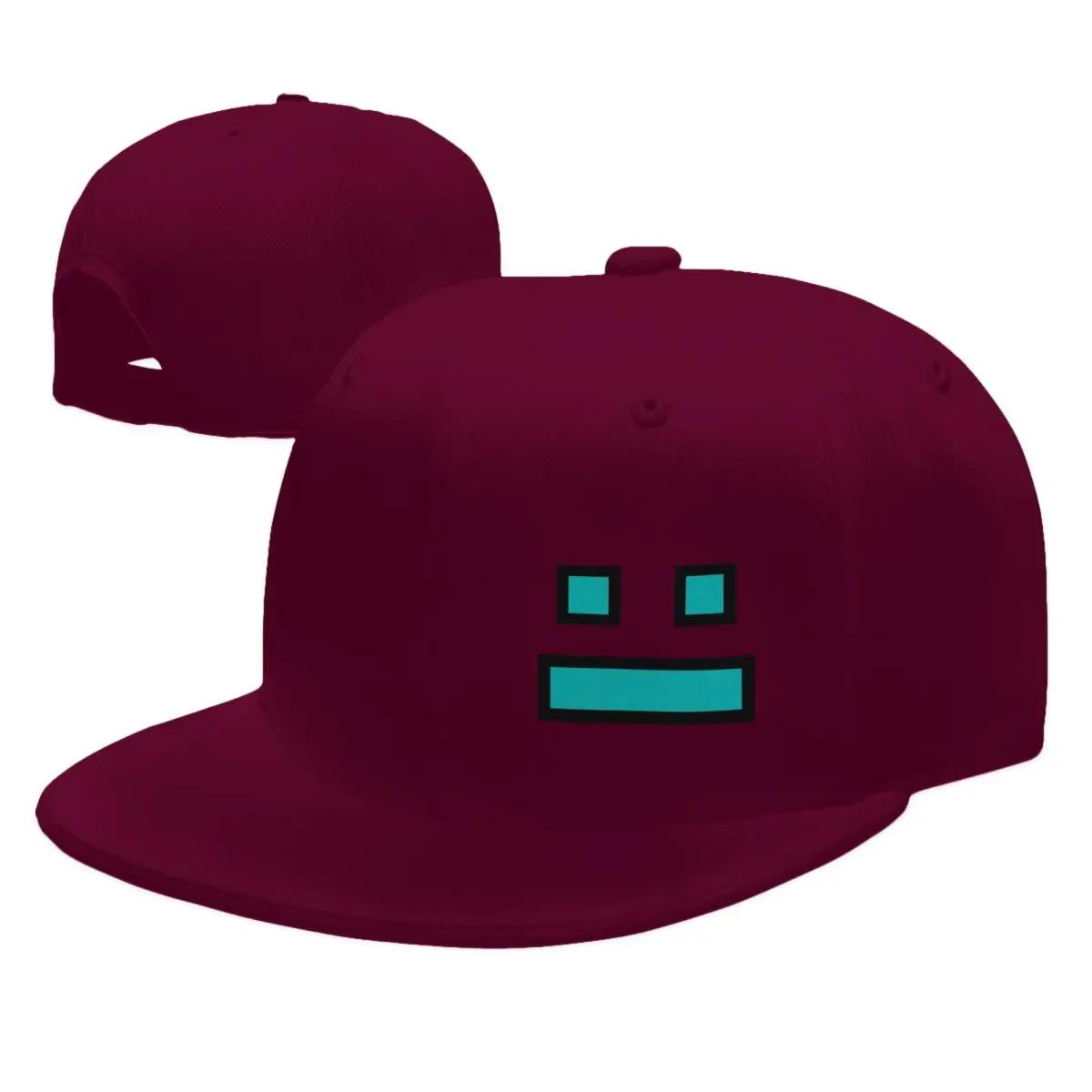 

Video Game Geometry Dash Baseball Caps Snapback Unisex Women Hats AdjustableCap Hip Hop Baseball Hat Casquette One Size