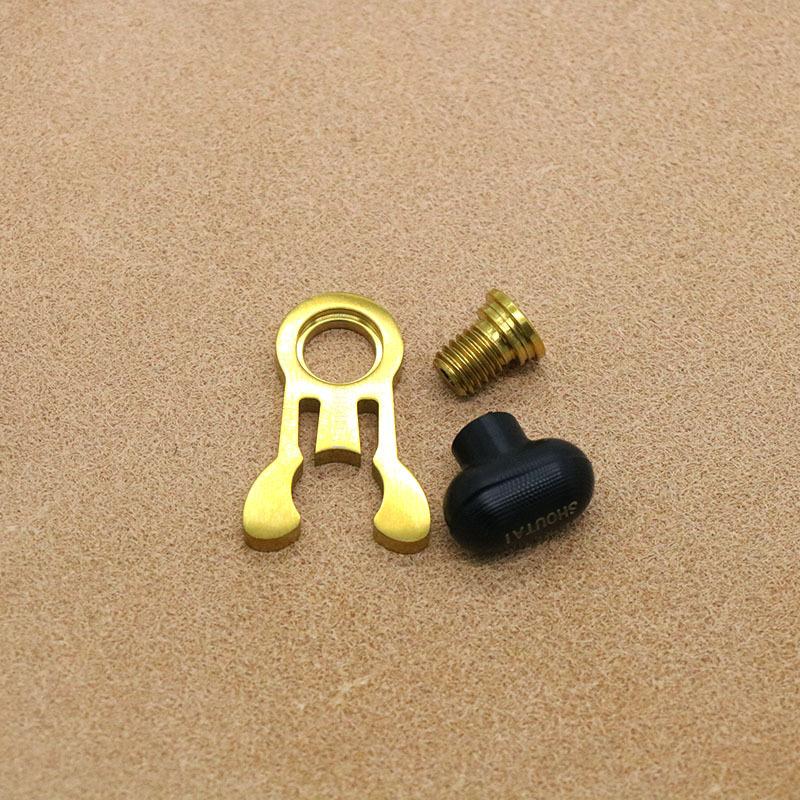 Folding bicycle TC4 Titanium Alloy Catcher Crab Clamp Head Tube Fixing Buckle Titanium Screw For Brompton Bike Cycling Parts золотой