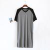 Pigiami da Uomo Estivi Sottili in Modal Monopezzo Vintage Pigiami Cuciture di Mezza Lunghezza Loungewear Pigiami Scollo a V Loungewear