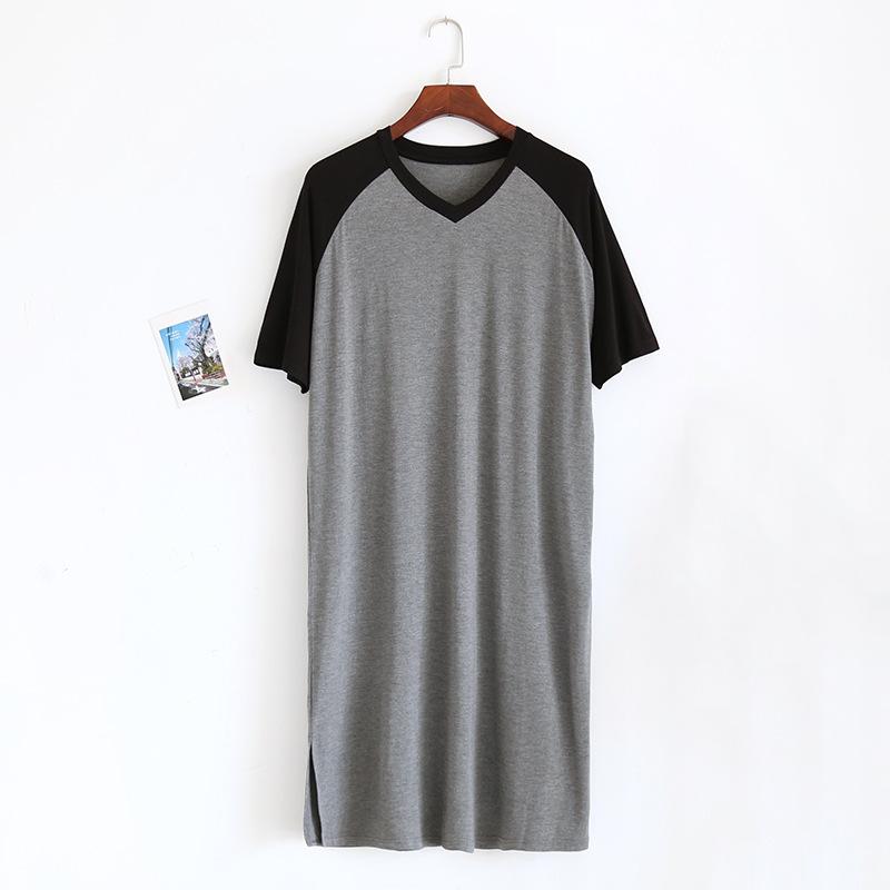 Pigiami da Uomo Estivi Sottili in Modal Monopezzo Vintage Pigiami Cuciture di Mezza Lunghezza Loungewear Pigiami Scollo a V Loungewear