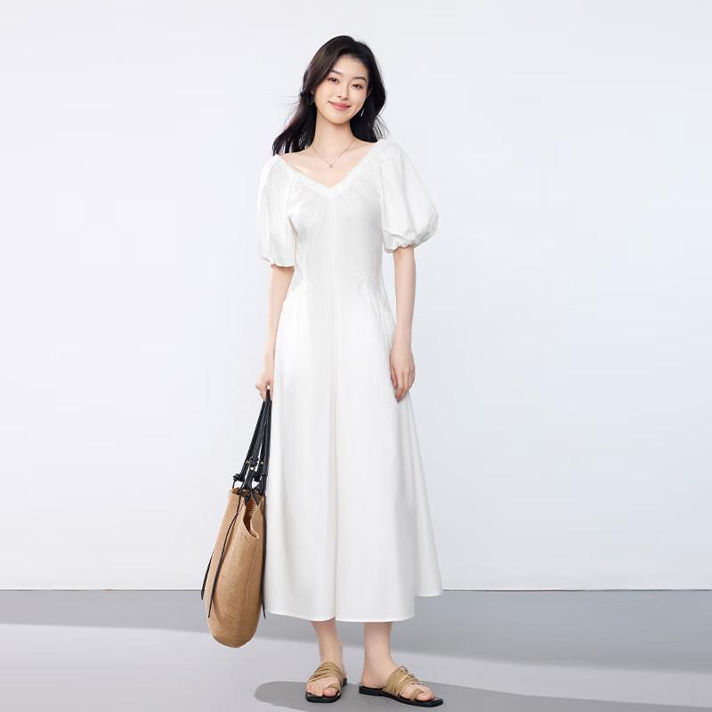 JOY SPEAKER Women's Summer V-Neck A-Line Maxi Dress