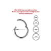 Stal chirurgiczna odporna na matowienie, pełny pierścień do chrząstki Tragus Helix Piercing (rozmiar Opcjonalnie-srebrny)